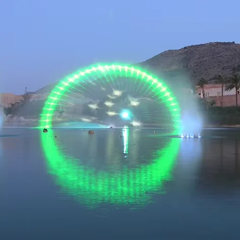 3D Water Screen Movie Music Fountain Projector With Lighting Show