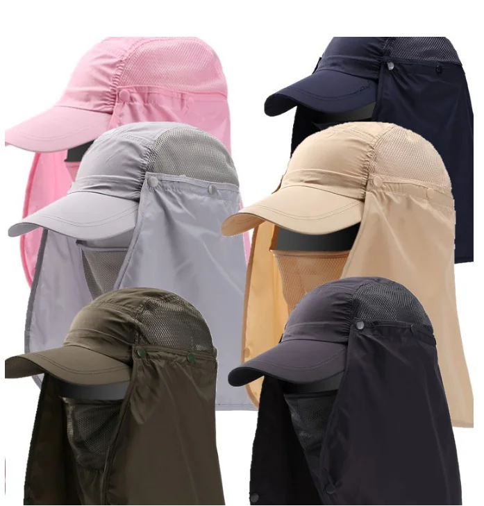 
Quick-drying breathable sunscreen hat fishing hat devil full mesh face mask hat 