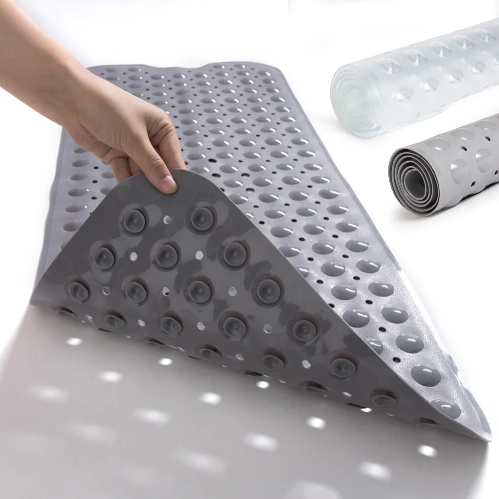 2021 New BPA Free Machine Washable Extra Long Pebbled Large Anti Slip Original Bath Tub Shower Mats Non Slip Bath Mat