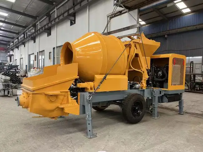 High Efficiency Mini Concrete Mixer and Concrete Pump Machine for Mixing and Pumping with Diesel Engine Driven