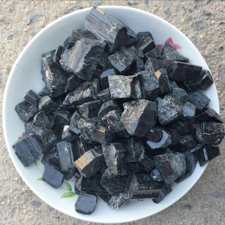 Wholesale Black Tourmaline Stone Natural Raw Black Rough Tourmaline High Quality Tourmaline Ore