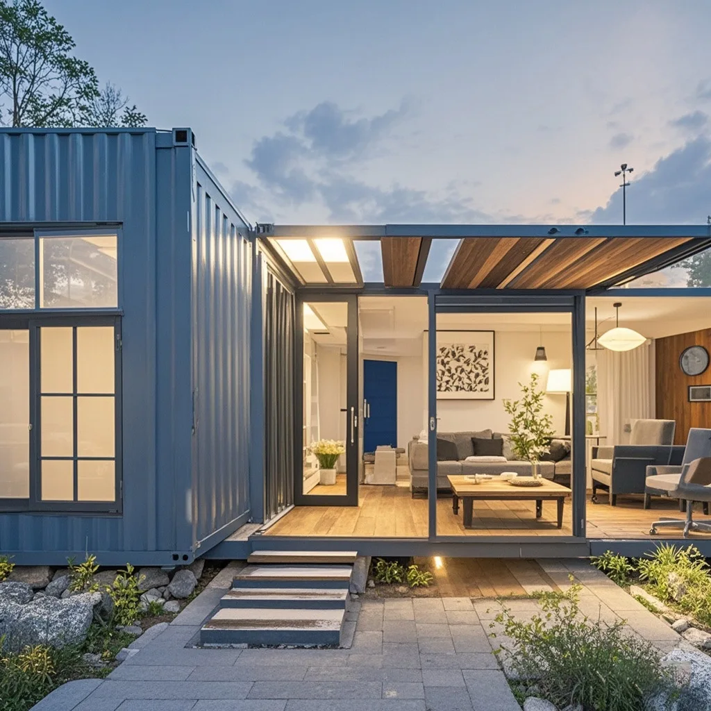 Prefabricated Glass Container House steel structure luxury living cabin moveable  restaurant prices philippines