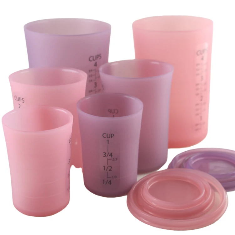 500ml Silicone measuring cup with scale reusable kitchen baking measuring cup washable for silicone bakeware
