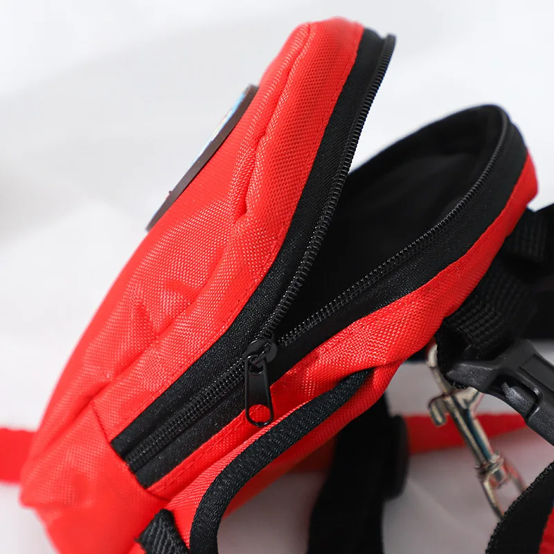 BSCI factory mochila para mascotas pet leash vest set dog walking bag oxford cloth cute pet bag walking toll wholesale