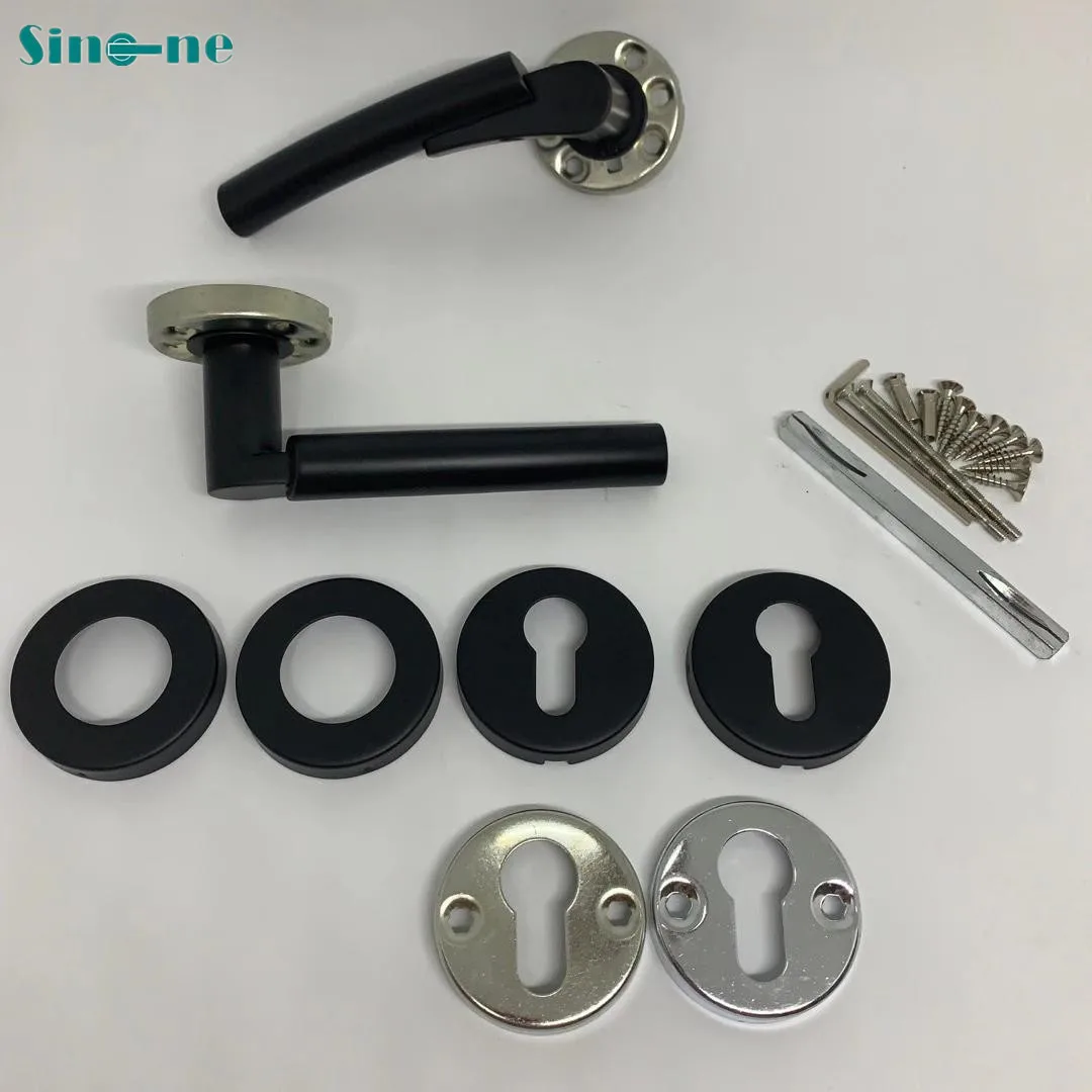 European Modern U Shape Plastic Door Handle with Escutcheon /Door Handle Nylon for Hospital/BS EN1634/DIN Standard