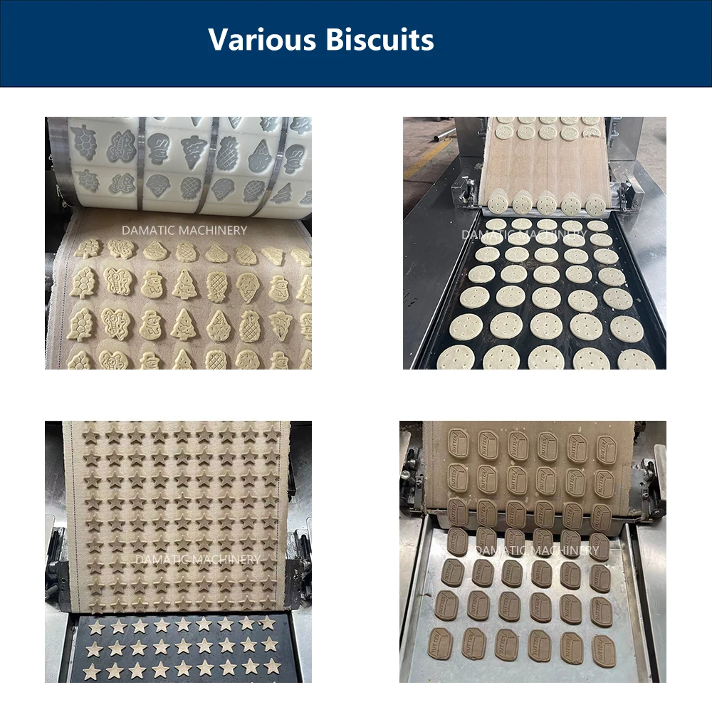 Damatic Automatic biscuits cookies making machine small sandwich biscuit moulding processing production line