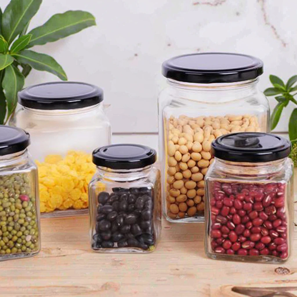 Оптовая продажа дешевые стеклянные банки для хранения продуктов герметичные и варенья