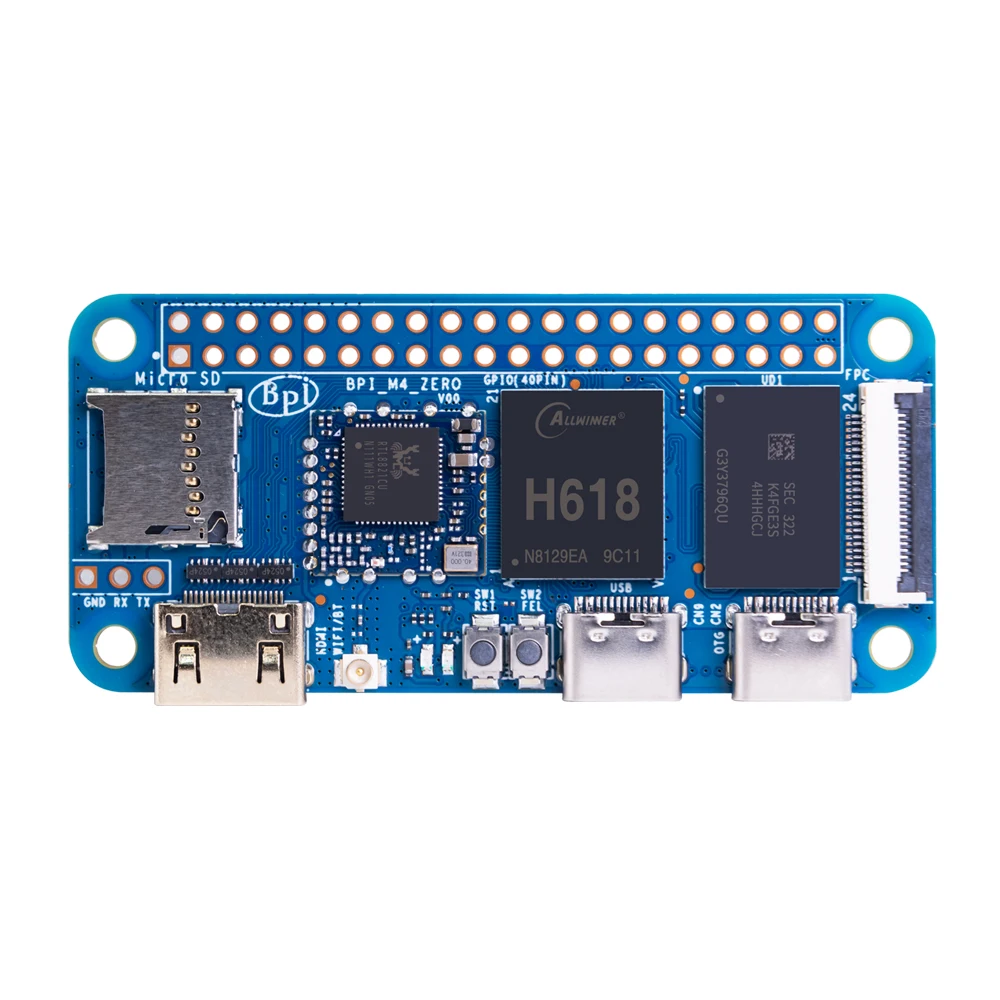 Banana Pi BPI-M4 Zero is the successor model of M2 Zero SOC is upgraded to H618 and memory 2G DDR4 supports 5G WiFi