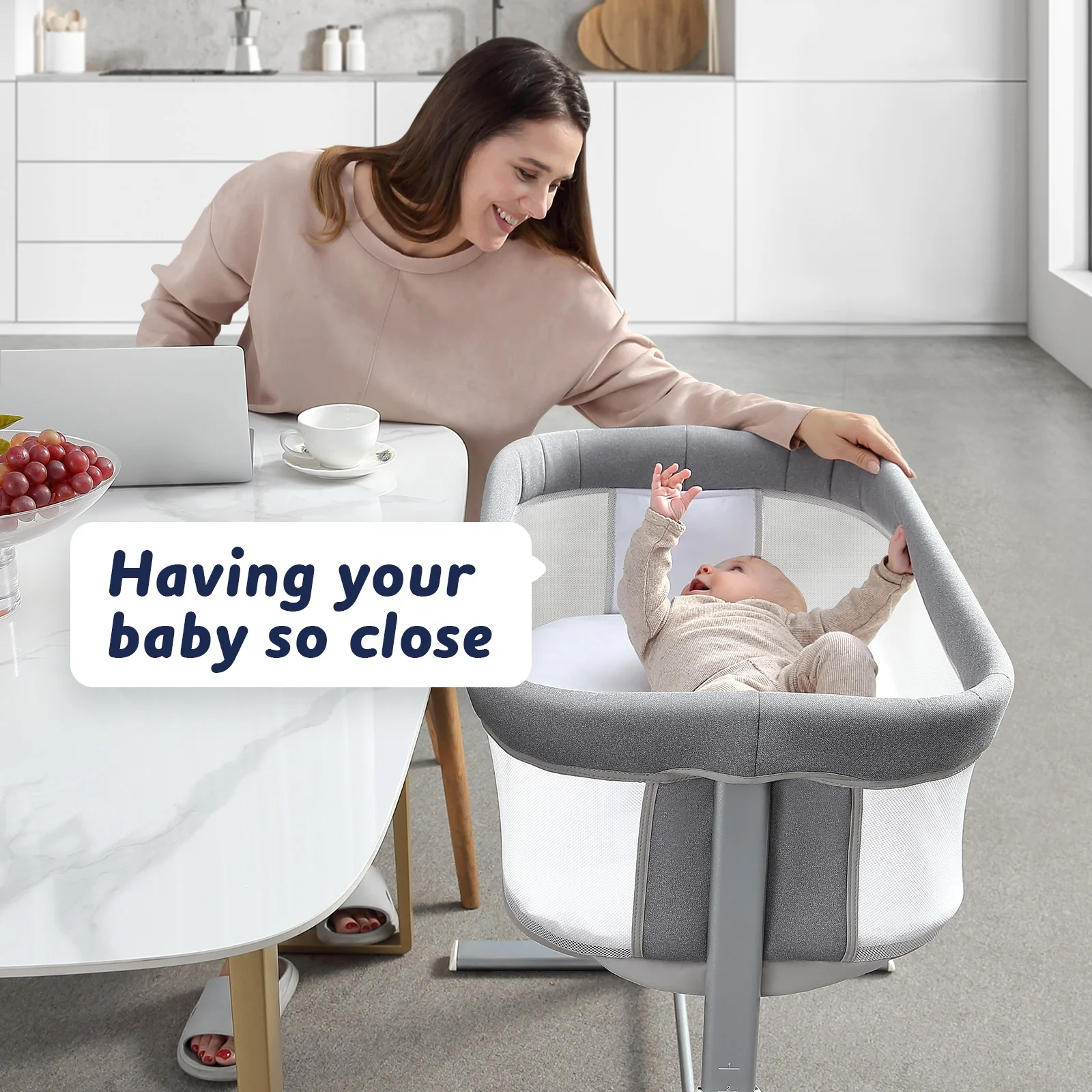 Luxury Modern Newborn Multifunctional baby carry sleeping bassinet nest portable cot adjustable bed bedside Baby Crib