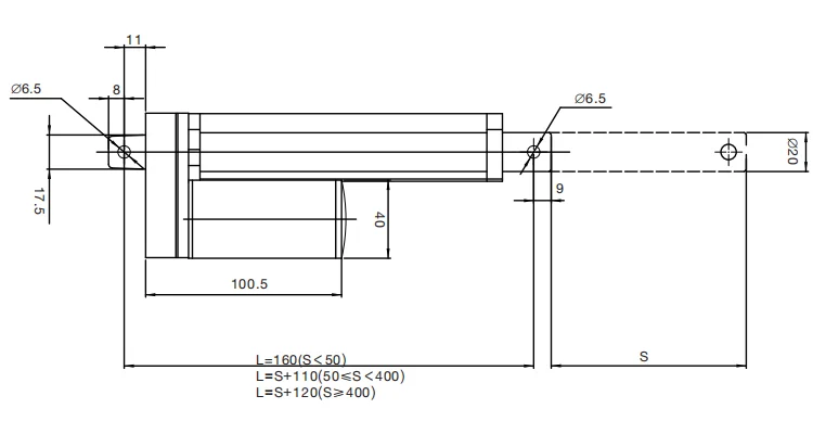 JIECANG JC35W1 12V 1000n 400mm Mini Micro Motor Electric Linear Actuators For Medical Bed