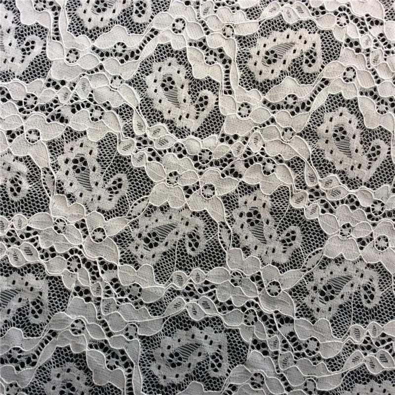 wholesale new fancy lycra nylon spandex cord lace fabric for lady dress LSML1650