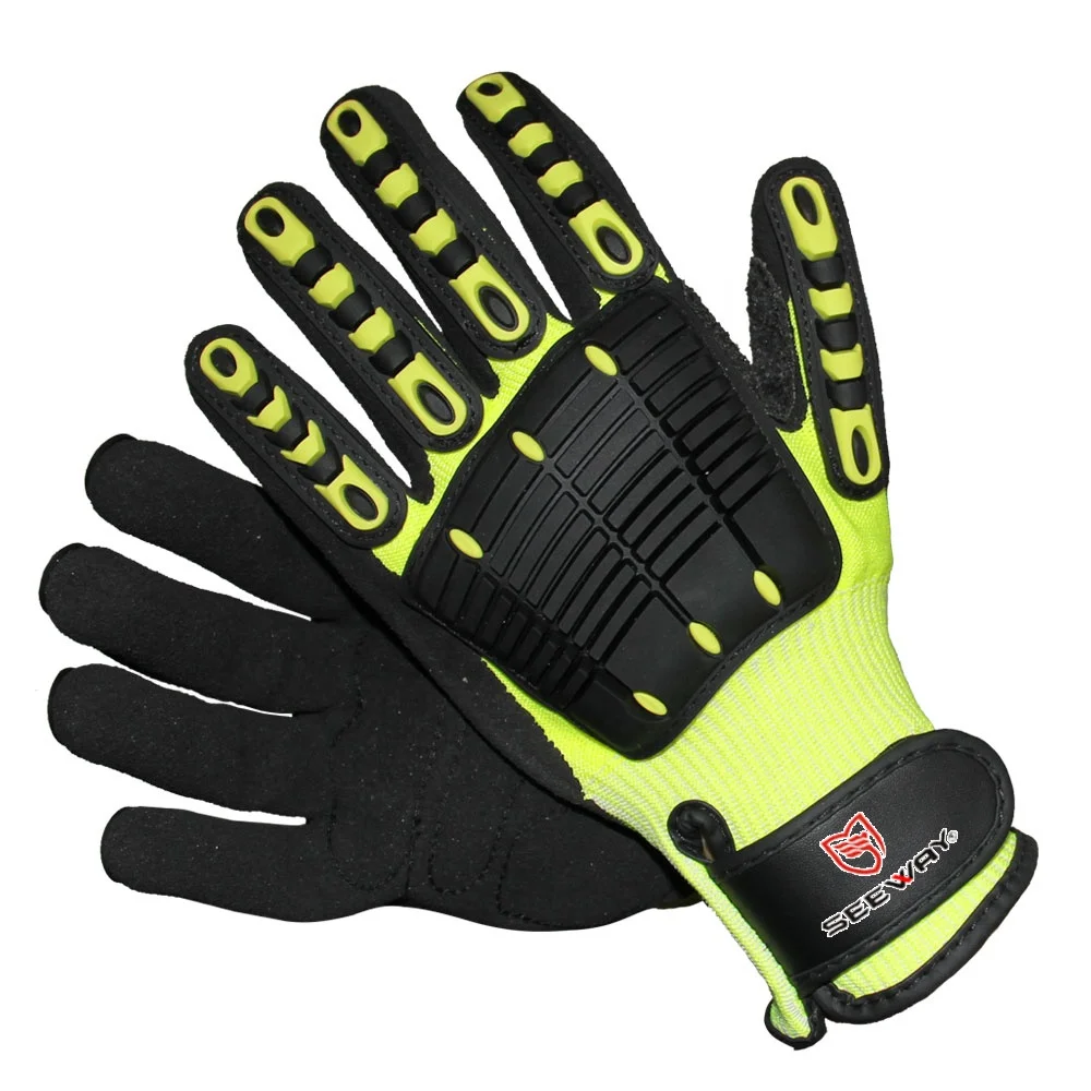Seeway Hi-Vis Insulated Impact Gloves Anti Cut Gloves
