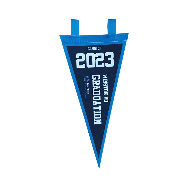 Wholesale Custom Sublimation Triangle Hanging Flag Banner Pennant High Quality Promotional Handmade Felt Flag Felt Pennant