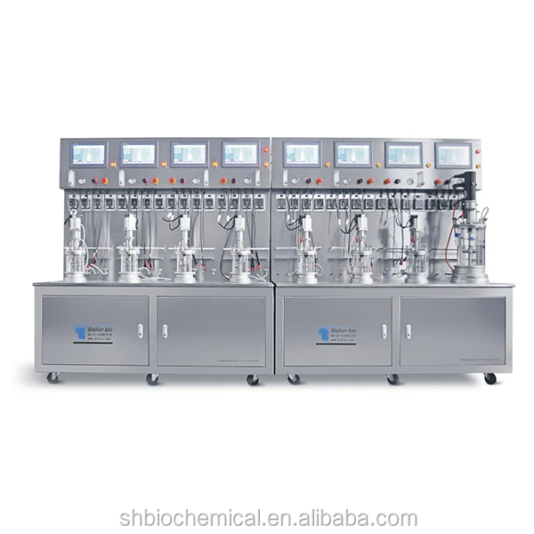 glass benchtop stirred tank fermenter bioreactors for animal cell culture