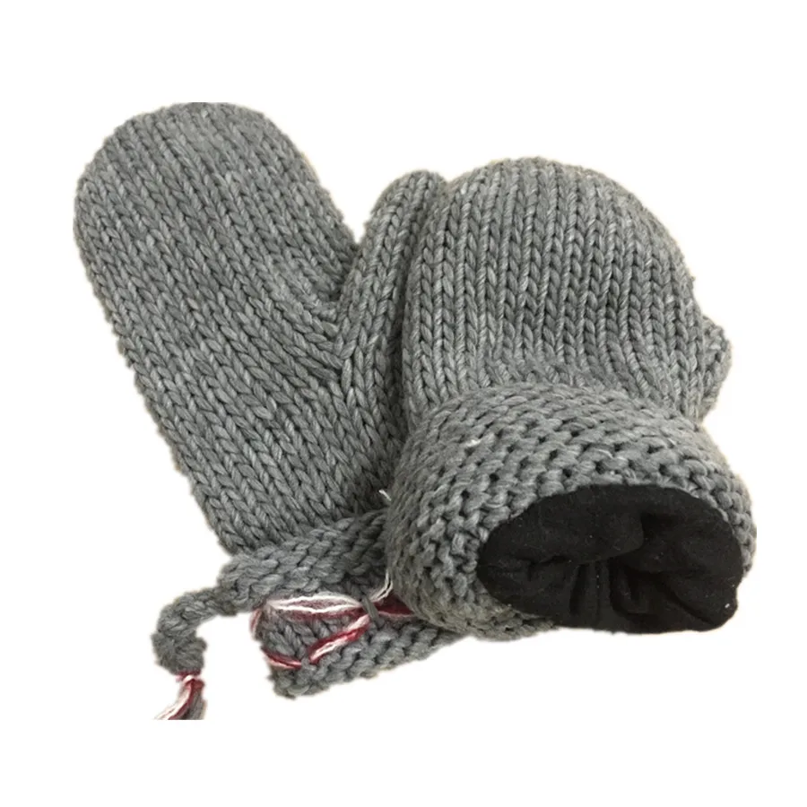 
China Wholesale Market Winter Knitted 100% polyester knitted mittens 