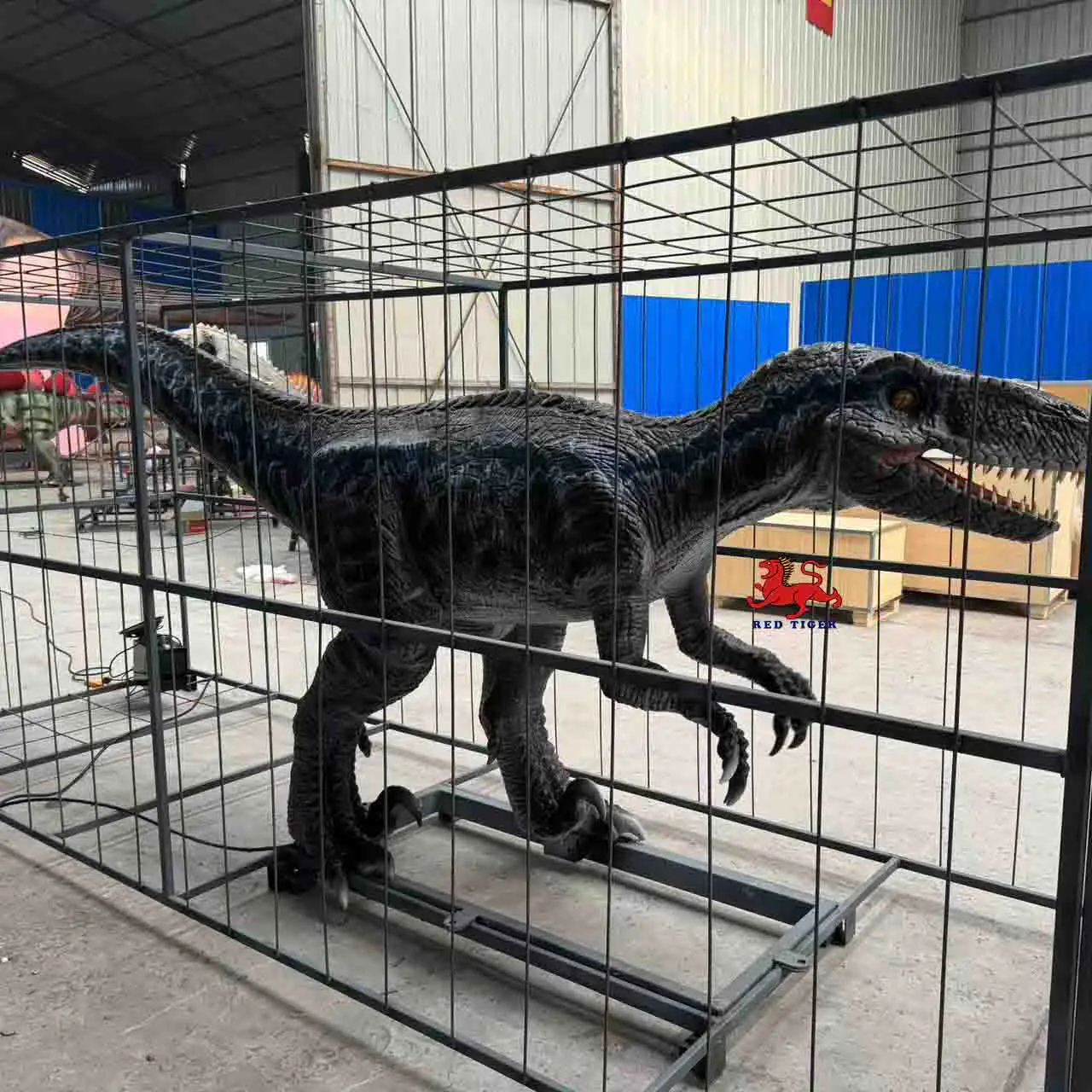 Dinosaur Park Animatronic realistic lifesize raptor model