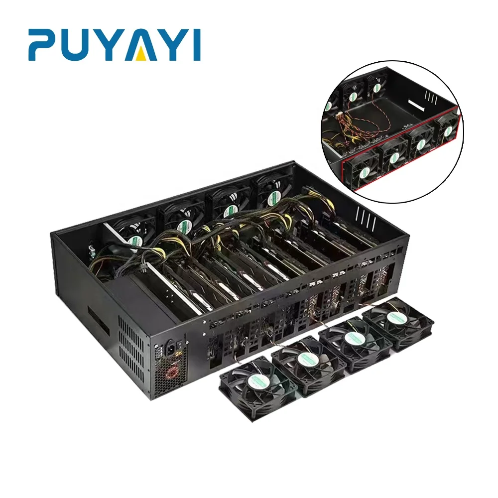 B75 AT general model 70MM spacing Server chassis 8 GPU computer case most cost-efficient