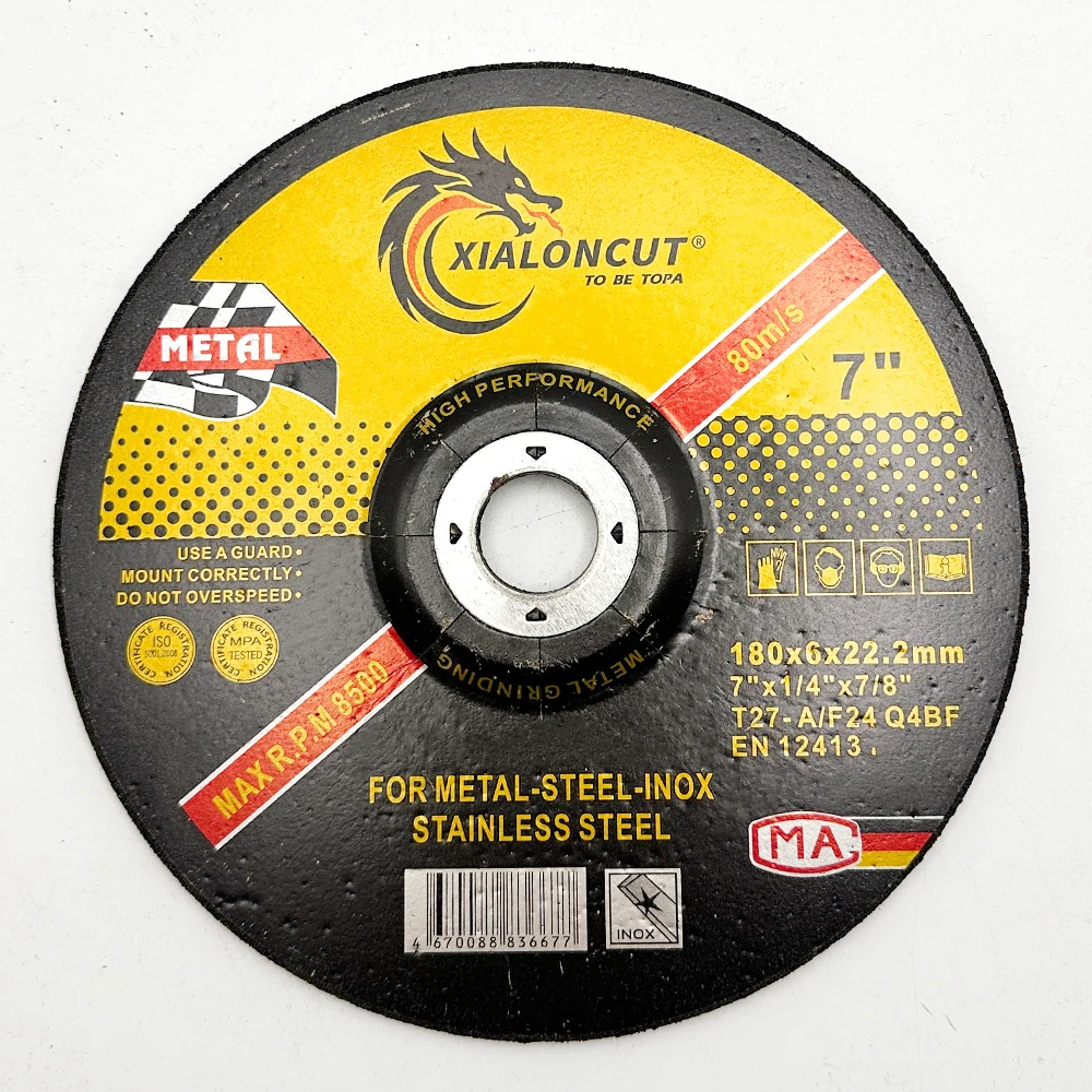 7inch 180*6*22.23mm Grinding Wheel Aluminum With Power Seller and Free Samples