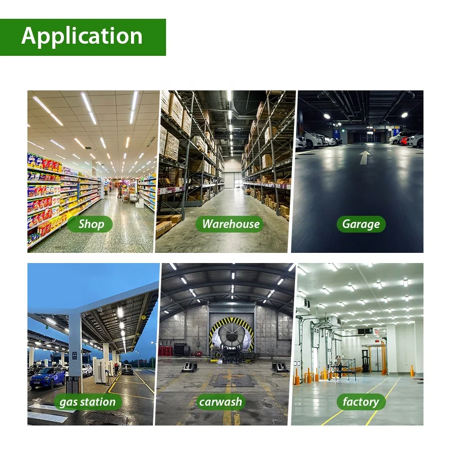 CGT 600mm 1200mm 1500mm Flicker Waterproof Shop Light Industrial Tri Proof Linear Led Triproof Light Fixture