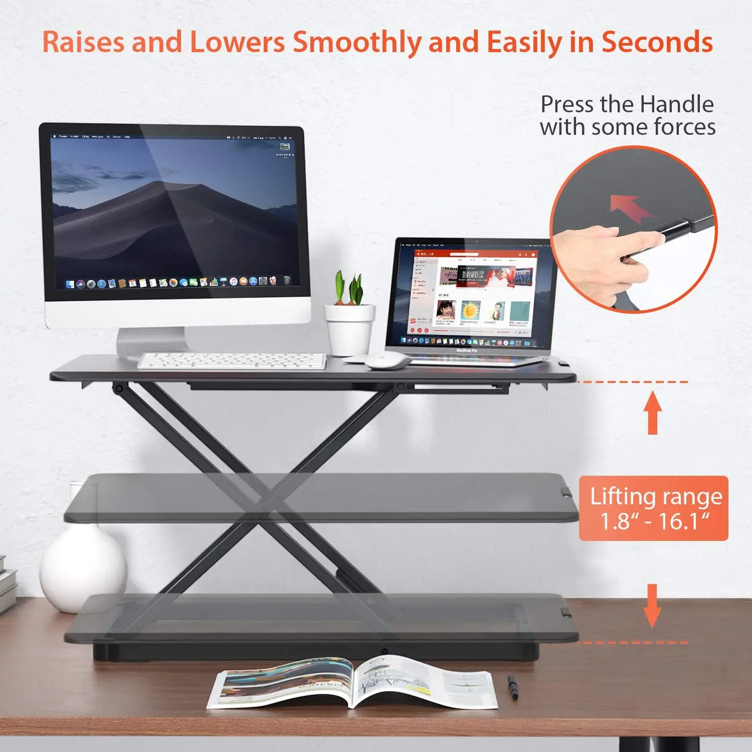 Laptop Computer Adjustable Height Sit To Stand Up Standing Desk Adjustable Height Standing Desk