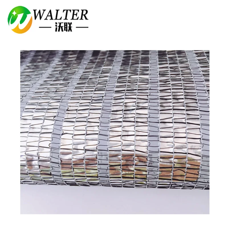 Reflective Aluminum Foil Cooling Shade Network  Silver White UV Resistant Greenhouse Sunblock Shade Cloth for Plant Cover