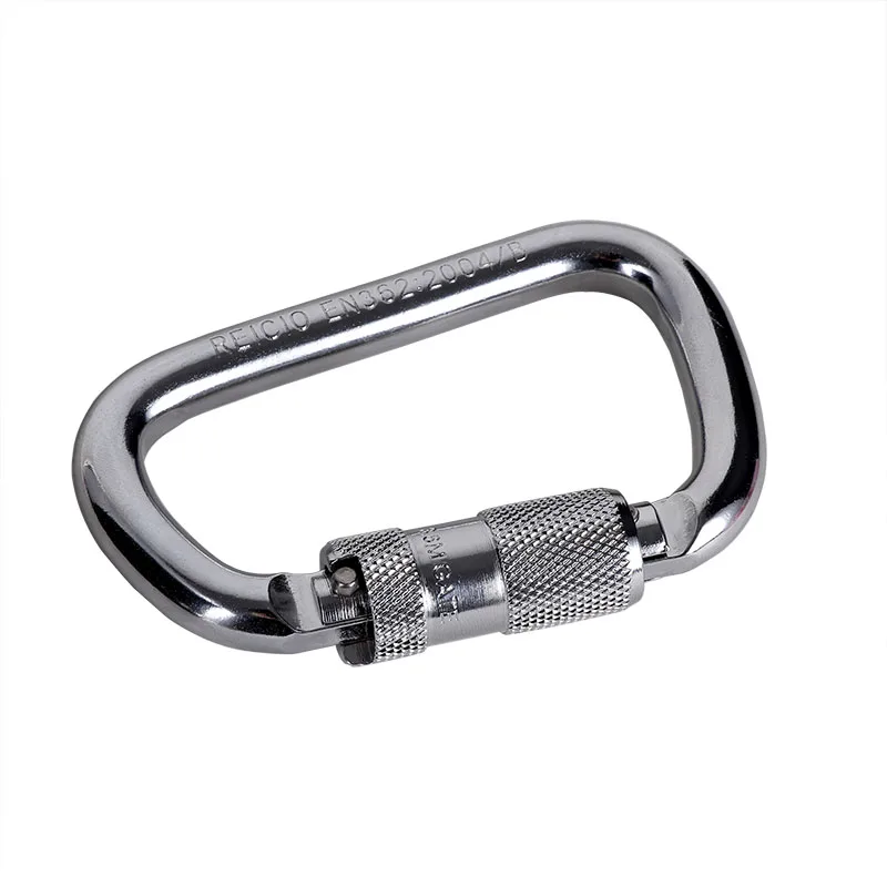 Стальной карабин, 9000 фунта автоматического закрывания/блокировки двери (3/4 дюйма открытия), серебристый, 45KN Высокое напряжение