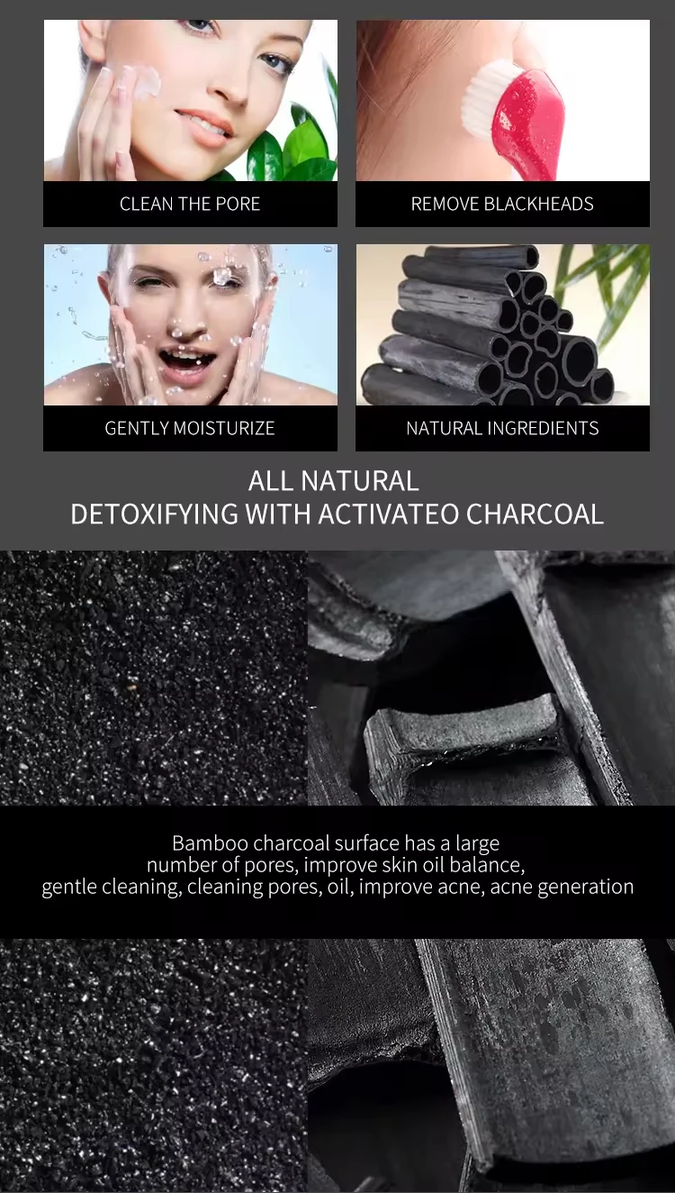 Private Label Organic Face Wash Pure Oil Control Acne Treatment Gentle Tea Tree Activated Charcoal Detox Cleanser