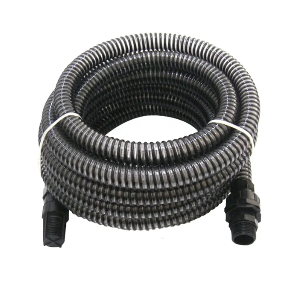 Garden Hose Expandable Thickness 0.5-1.2mm 2 Inch Corrugated Garden Water Pump Flexible PVC Spiral Suction Hose