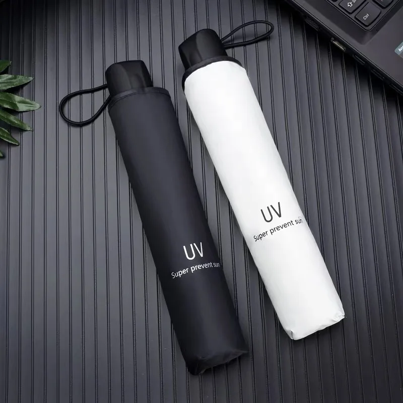 Factory Wholesale classic  Umbrella Windproof 3 Fold Umbrellas Tiny Portable Folding Rain Foldable Umbrella with logo