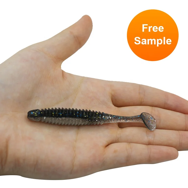 High quality New product sound beads PVC T tail fishing tackle lures soft baits