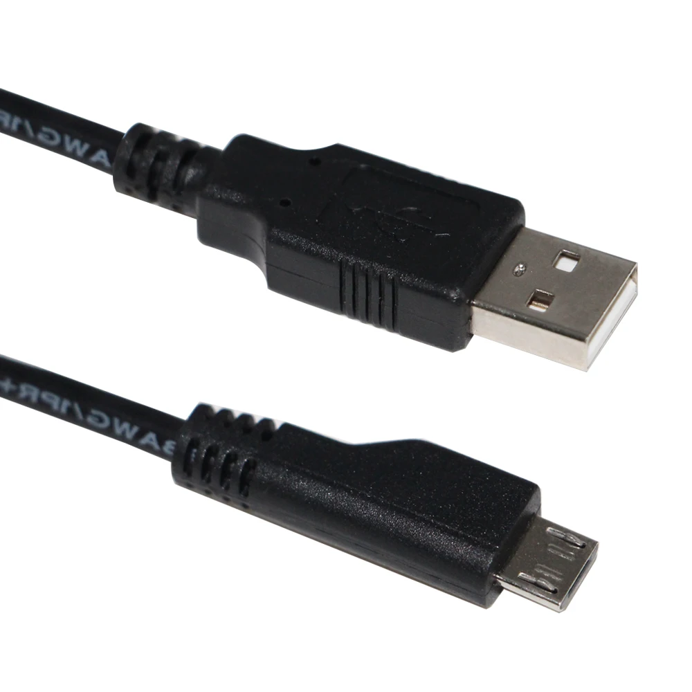 1m black 24awg fast charging USB2.0 USB A Male to micro 5pin usb cable data charger cable support for android