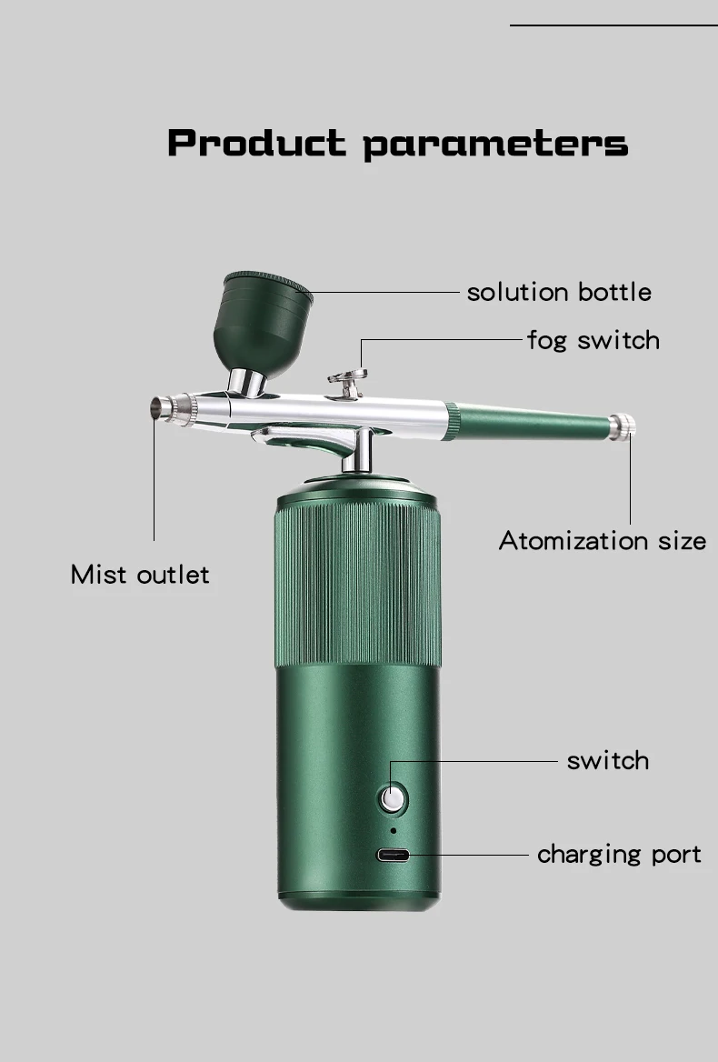 Portable Rechargeable Cake Facial Barber Skin Care Airbrush Professional Mini Airbrush Kit With Compressor