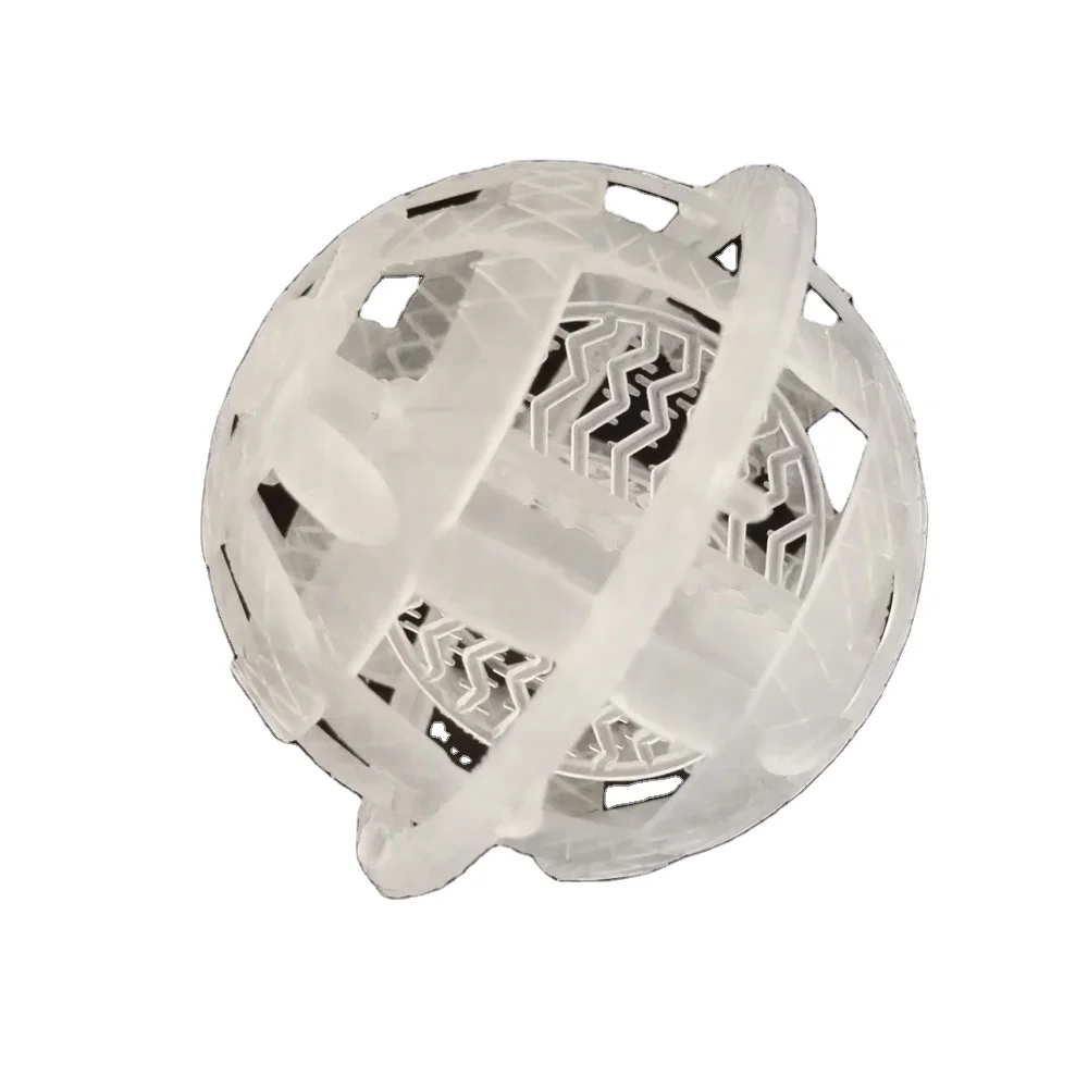 Plastic Cage Balls Available for Stripping, Absorbing and Washing White Ball Extruding ISO9001 for Wastewater Treatment