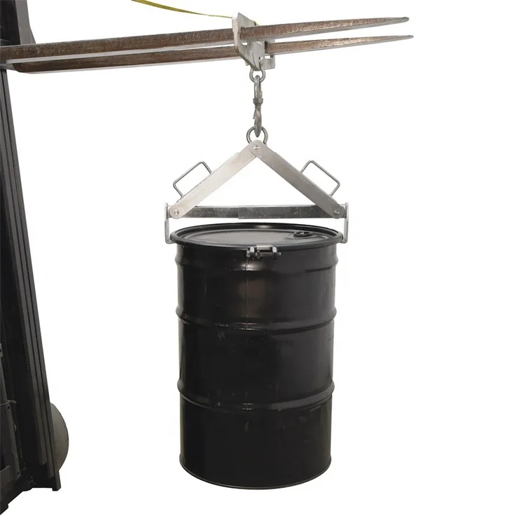 1000 Lbs Drum Lifter for 55 Gallon Steel and Plastic Drums Below Hook Drum Lifter