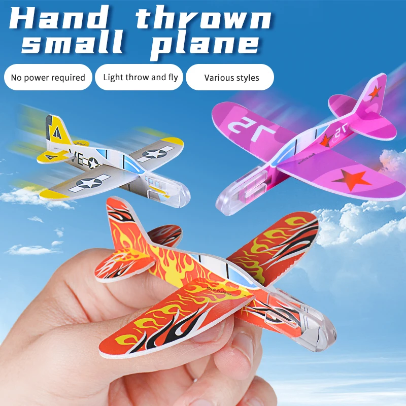 QS Hot Selling Kid Mini EVA Plane Model Small Size Outdoor Flying Glider Game Inertial Hand Throw Airplane Toy For Children Gift