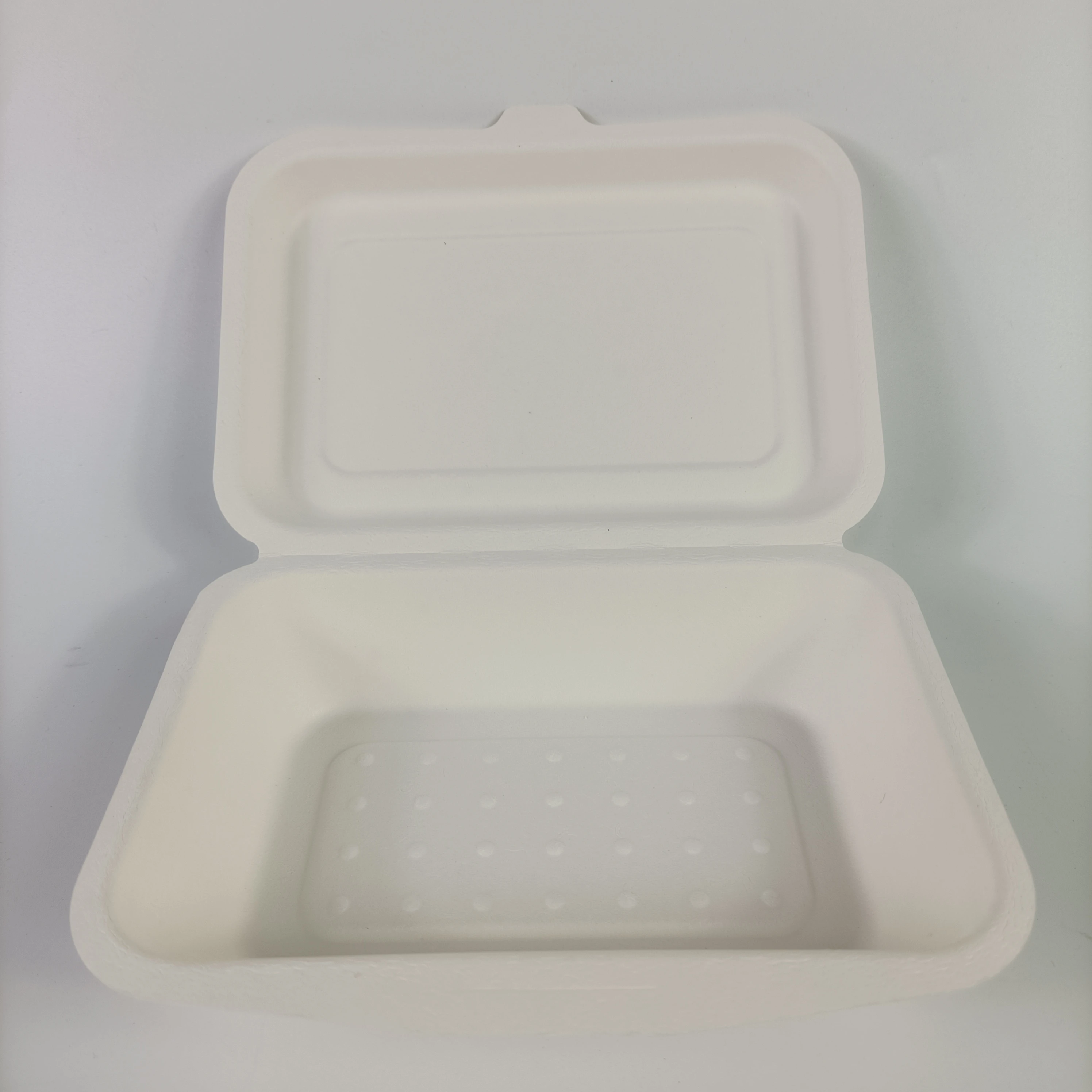 
Disposable bagasse 6 4 inch dining box 450 ml degradable tableware 