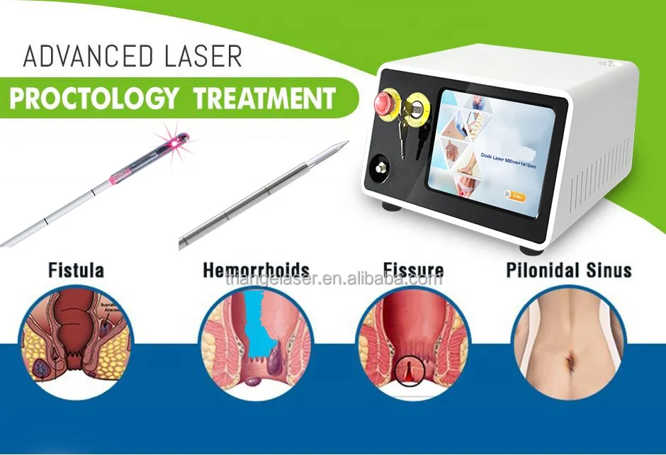 2023 Surgical device Anal Fistula and Hemorrhoids Diode Laser 1470nm 980nm Hemorrhoids Treatment surgery hemorrhoidectomy device