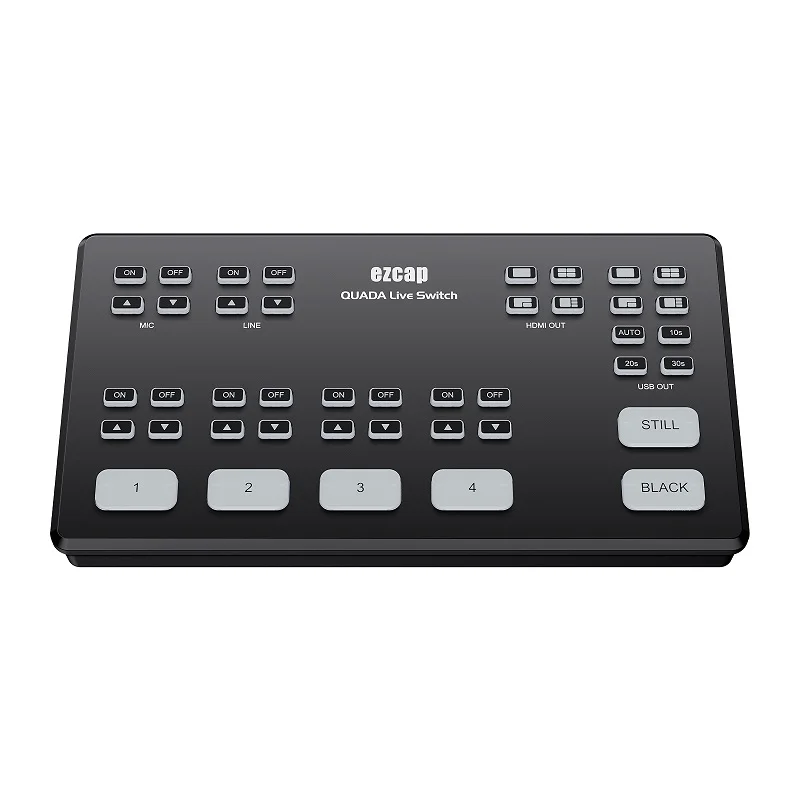 ezcap328 QUADA Live Switch 4 Channels HDMI to USB-C Video Capture Live Stream Video Switcher