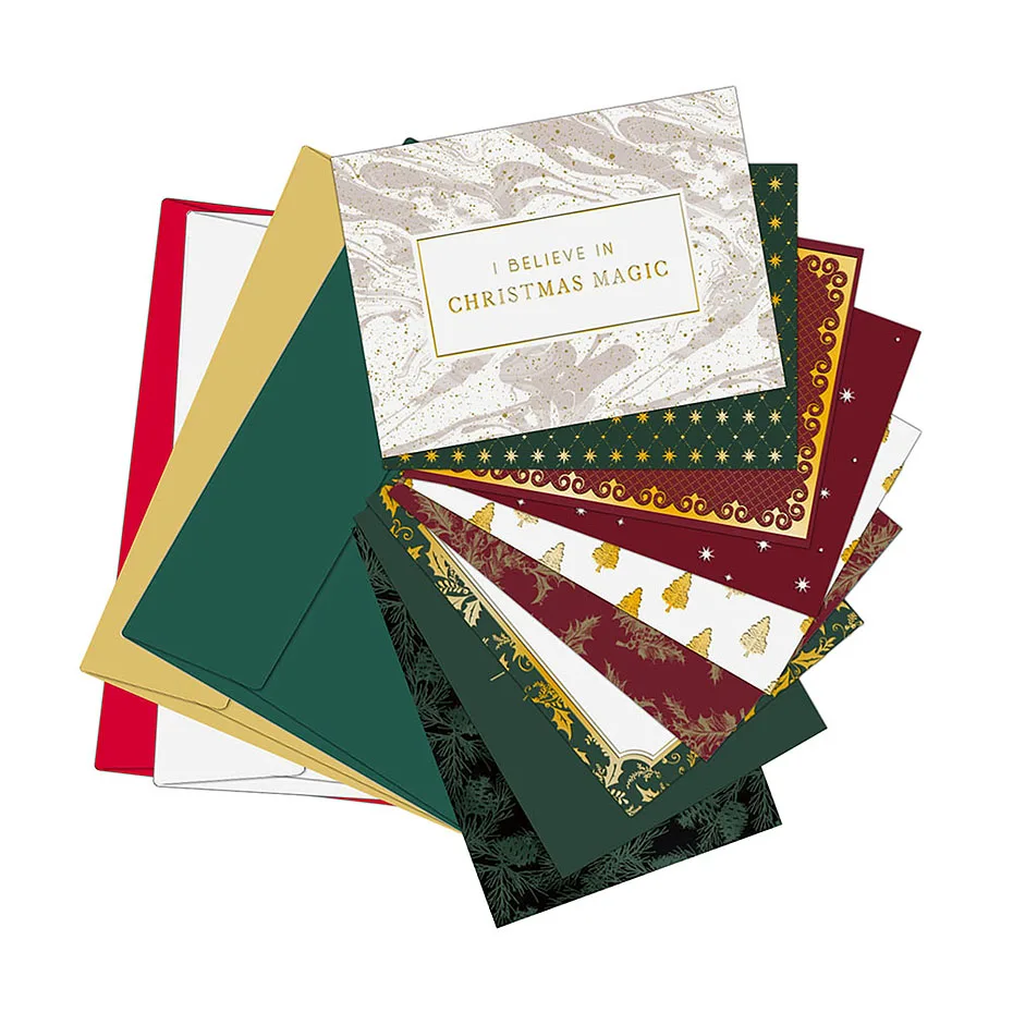 Decorative new style custom gift luxury  thank you card envelope note cards and envelope printing