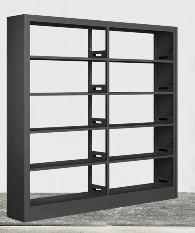 GD Practical high quality Library Movable Ladder Furniture With Door Steel Metal School Bookshelf Bookcase