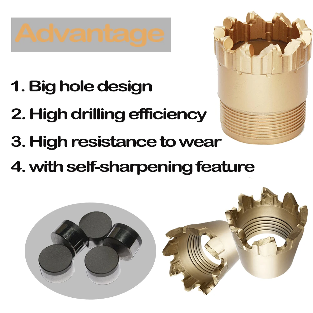 High Working Efficiency PDC Bit for Core Drilling Geothermal Drilling