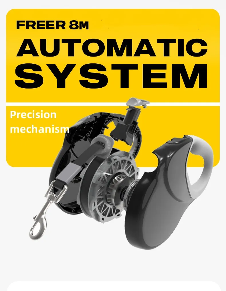 New Pet Products 8M 26ft Strong Nylon Tape Pet Dog Automatic Retractable Heavy Duty  Anti-Slip Handle Pet Dog Leash