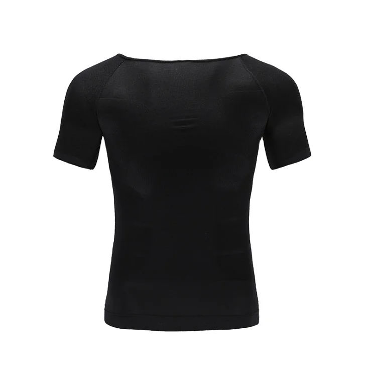 
Wholesale Mens Body Shaper Compression Slimming Belly Control T Shirt Short Sleeve Fitness Bodysuit Weight Loss 