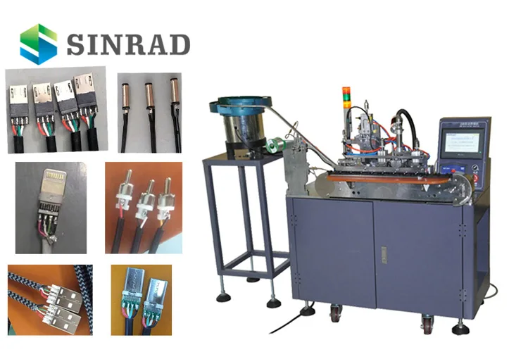 Automatic USB data cable making machine Micro Type-c usb wire soldering machine