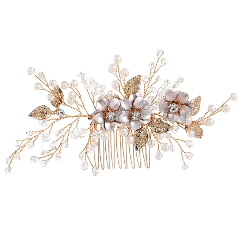 Original design bridal headdress Hanfu hair accessories wedding accessories handmade pearl hair comb beautiful hair comb wholesa
