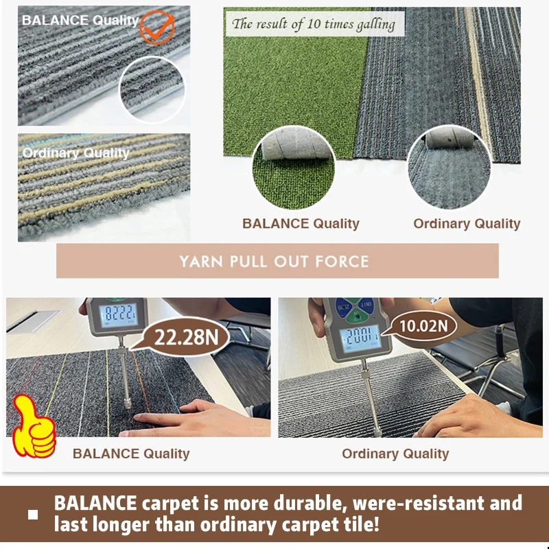 Square Carpet Factory Custom Alfombra Tapis  100% PP/Nylon Yarn PVC Backing carpet tiles 50x50 commercial office