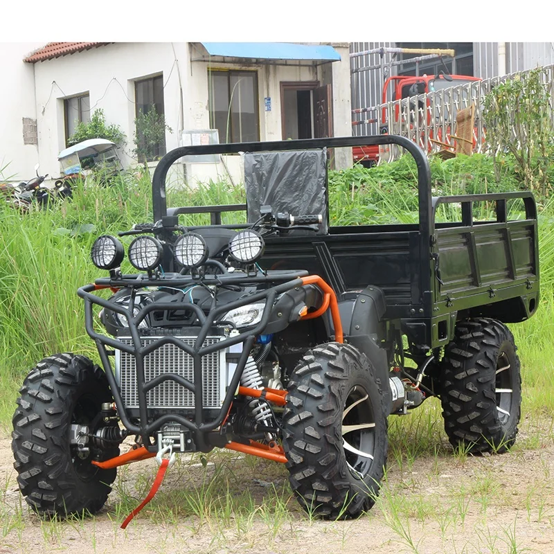 Одиночная выхлопная труба водяное охлаждение 1 8 м 4 колеса 350 cc ATV 4x4 Взрослые сельскохозяйственные грузовики Atv