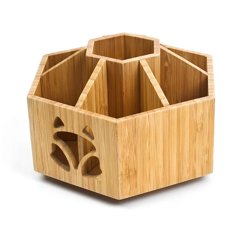 WDF Factory Wholesale holder and shelf for pen and pencils custom container stationery organizer bamboo pen holders