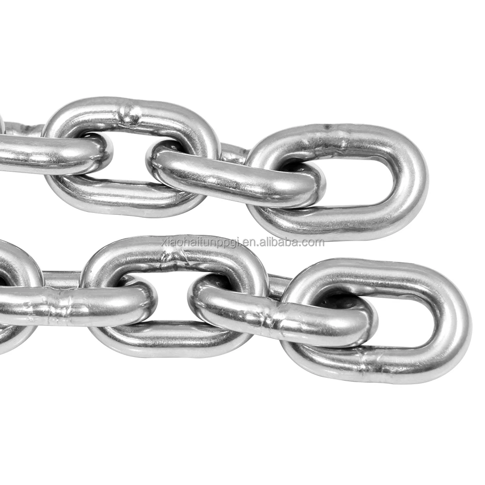 Little dolphin Welded Stainless Steel Link Chain DIN766 Standard Anchor Chain