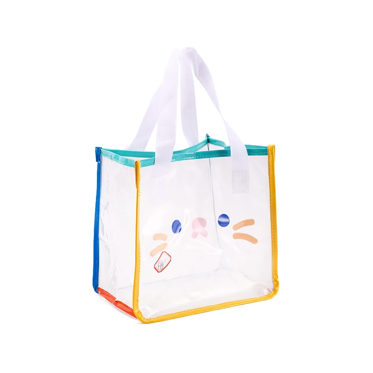 New Design Transparent Jelly PVC Bear Beach Handbag Portable Summer Single Shoulder Handbag with Waterproof Feature